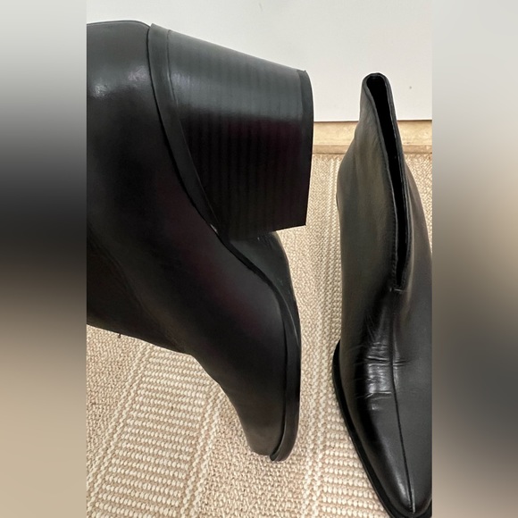 Zara black leather booties. - Picture 7 of 10
